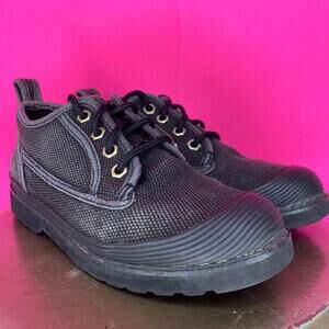 Vintage LA Gear Gray Black Canvas Shell Toe Lace-Up Low Top Sneakers US 7.5